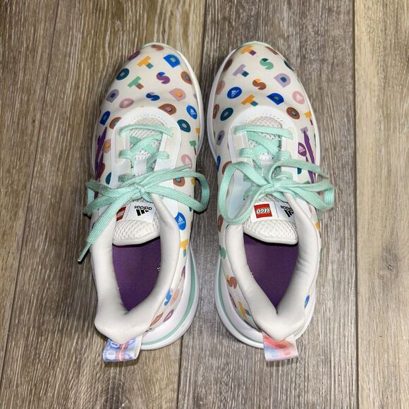Adidas Youth US Size 4.5 Fortarun X Lego Dots Multicolor G57929 Sneaker Shoes - Picture 8 of 13
